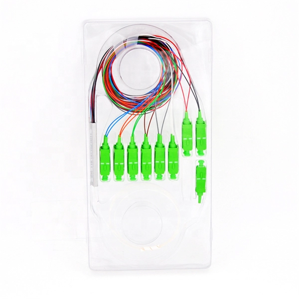 Fiber optic channel at 45-degree angle